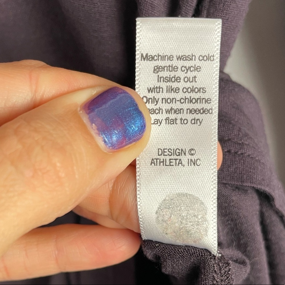 Athleta purple long sleeve tee w/slits on sides - Picture 6 of 7
